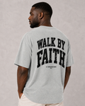 Walk By Faith Washed Oversized Cotton Tee