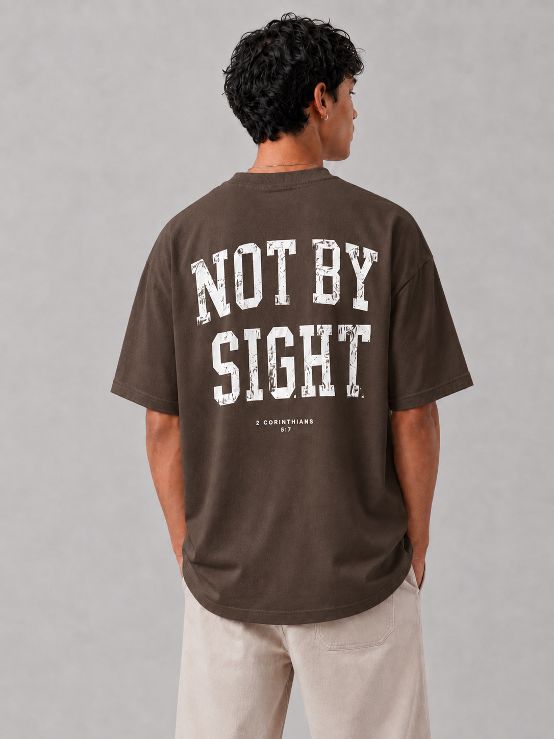 Not By Sight Oversized Cotton Tee