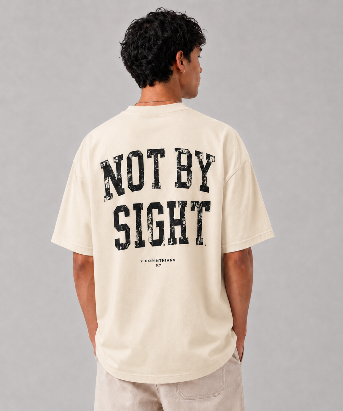 Not By Sight Oversized Cotton Tee
