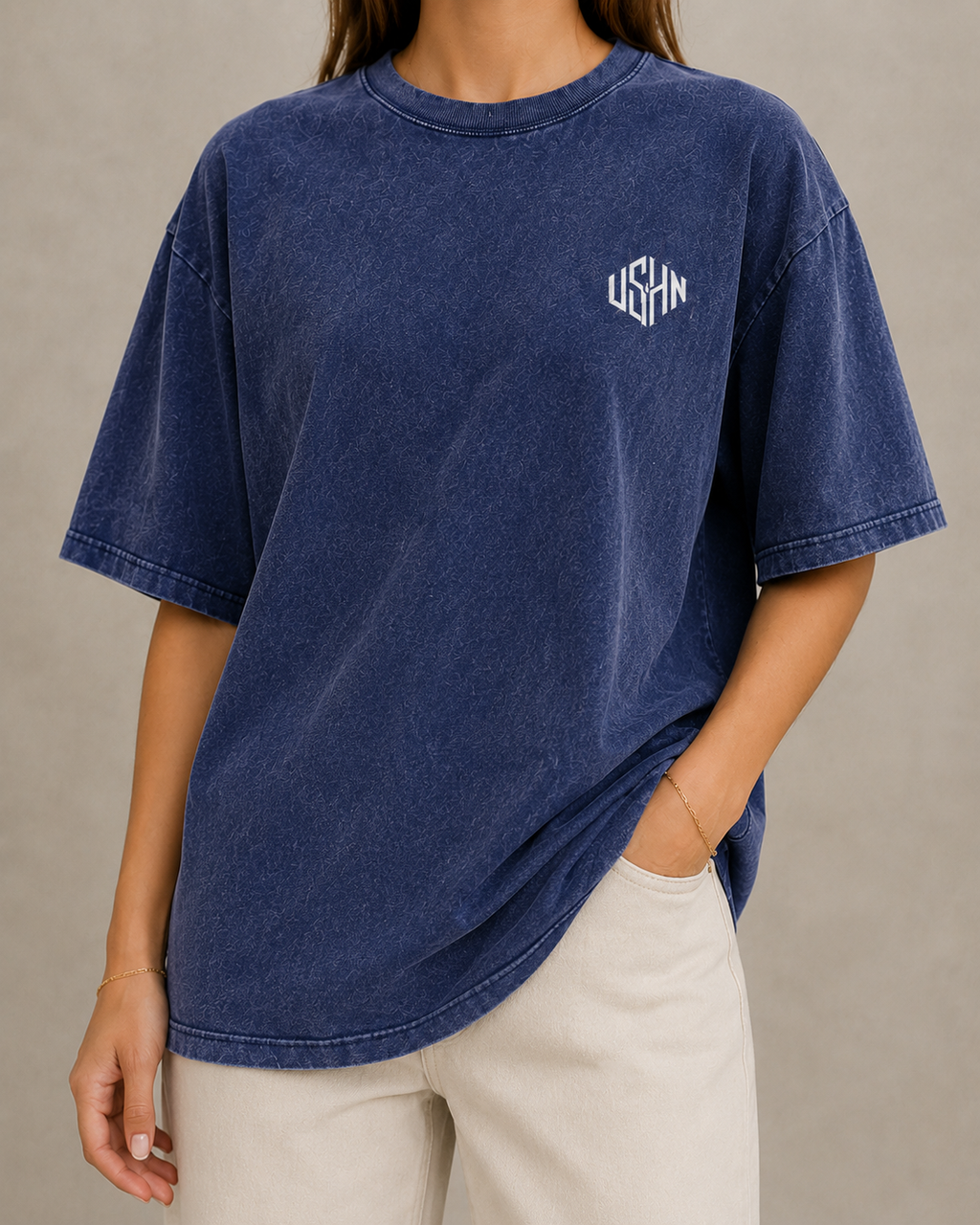 Walk By Faith Washed Oversized Cotton Tee