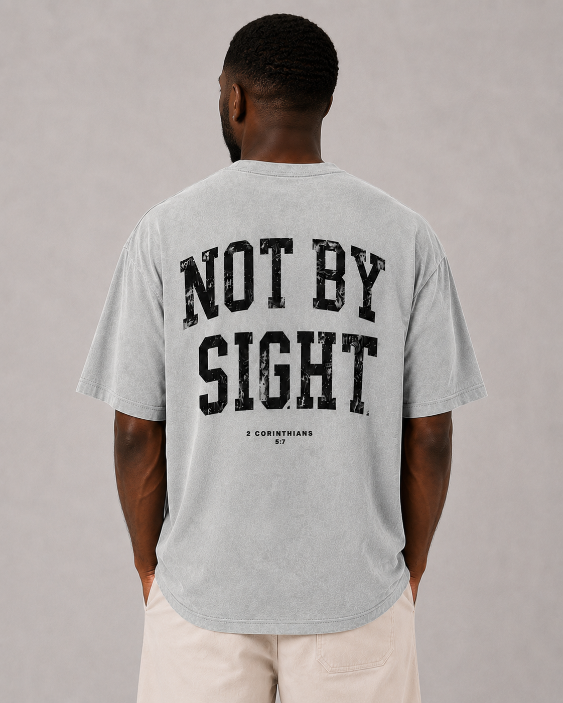 Not By Sight Washed Oversized Cotton Tee