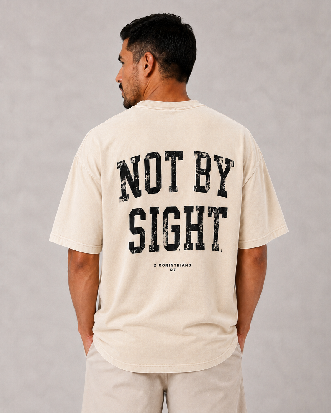 Not By Sight Washed Oversized Cotton Tee