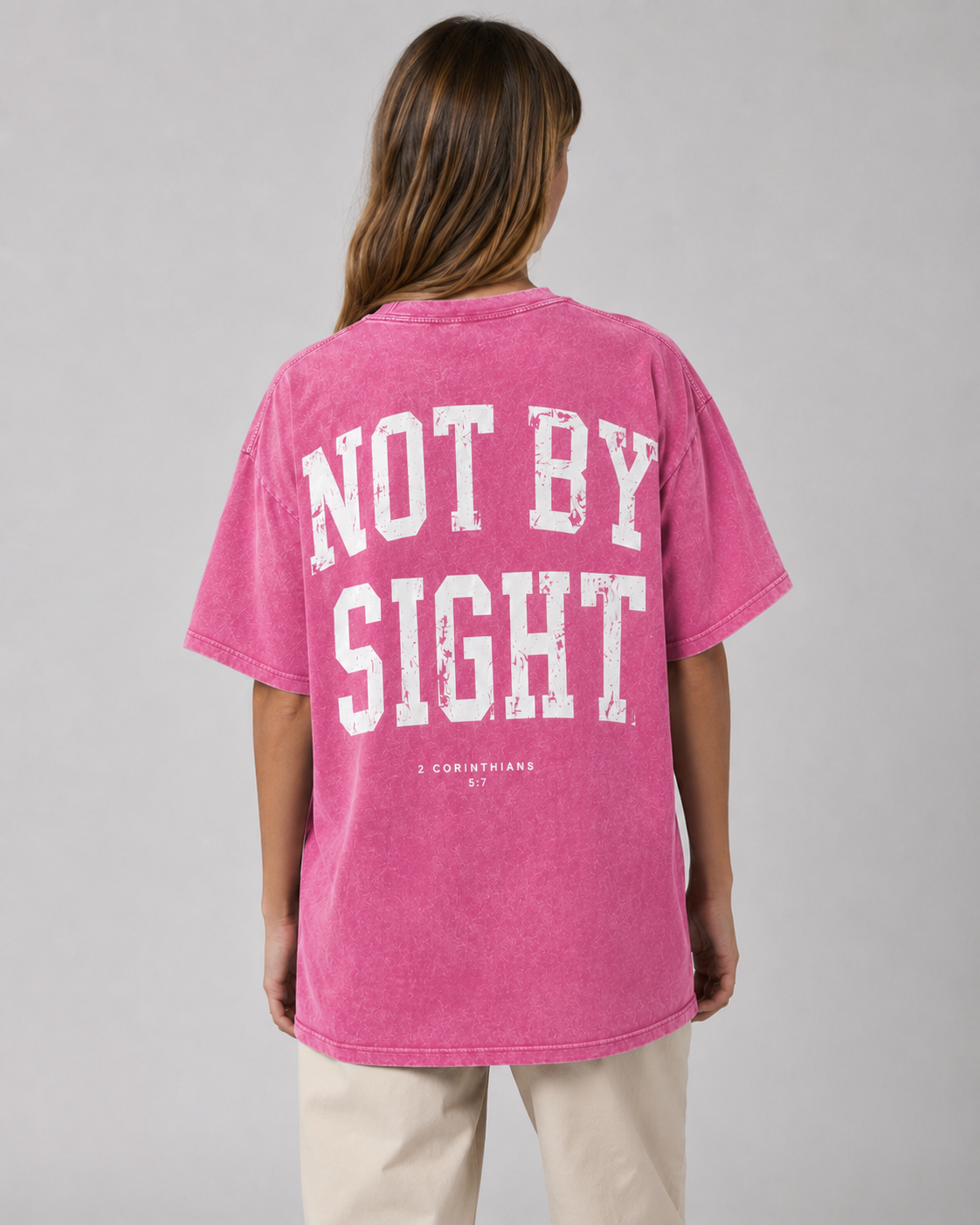 Not By Sight Washed Oversized Cotton Tee