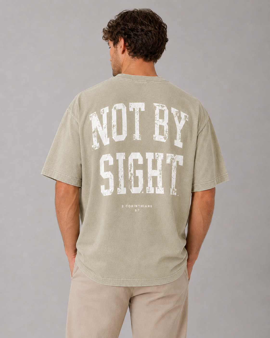 Not By Sight Washed Oversized Cotton Tee