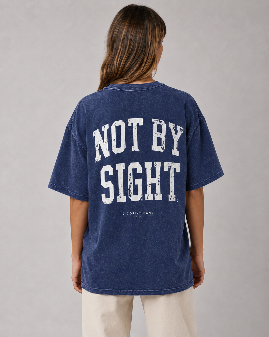 Not By Sight Washed Oversized Cotton Tee