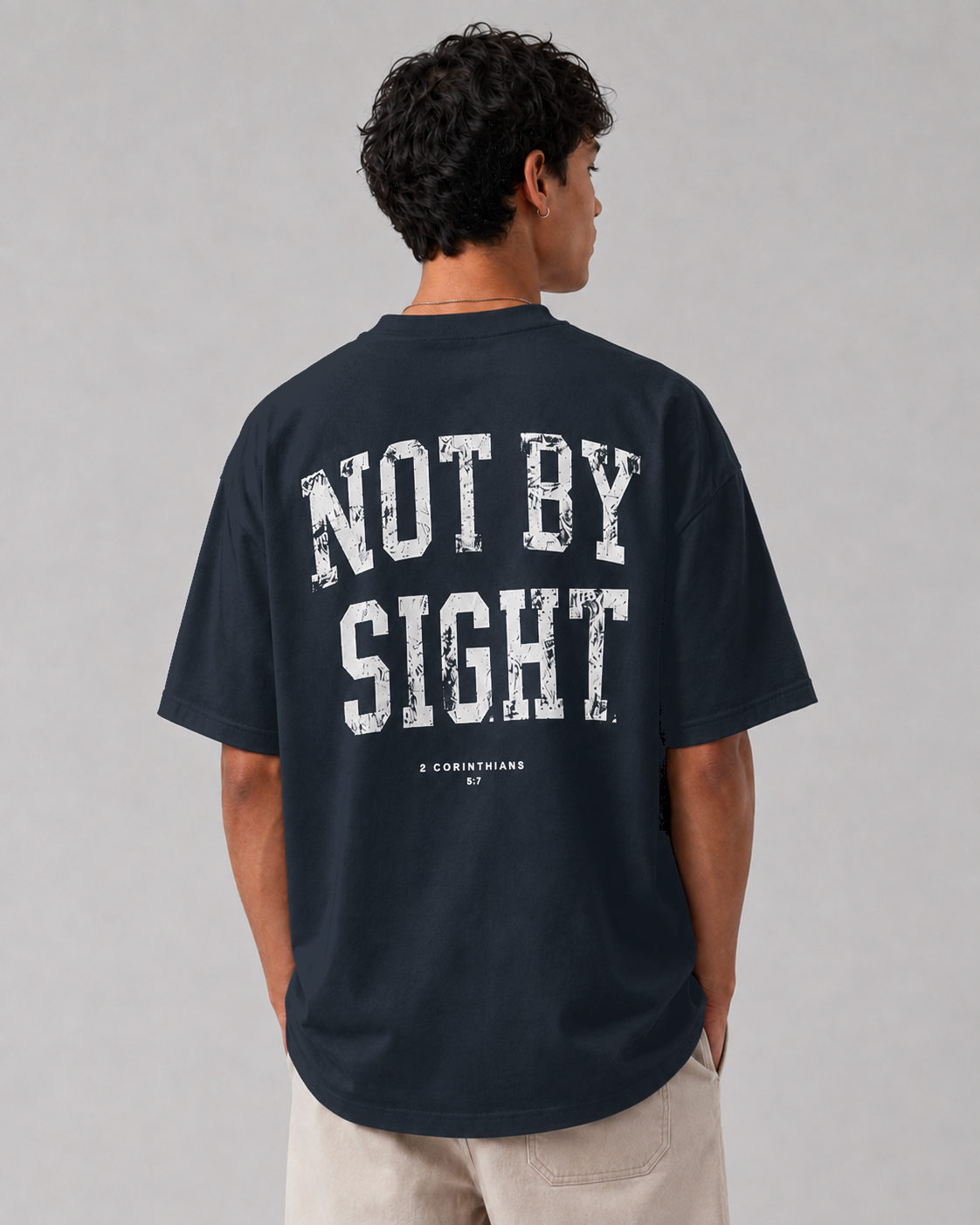 Not By Sight Oversized Cotton Tee