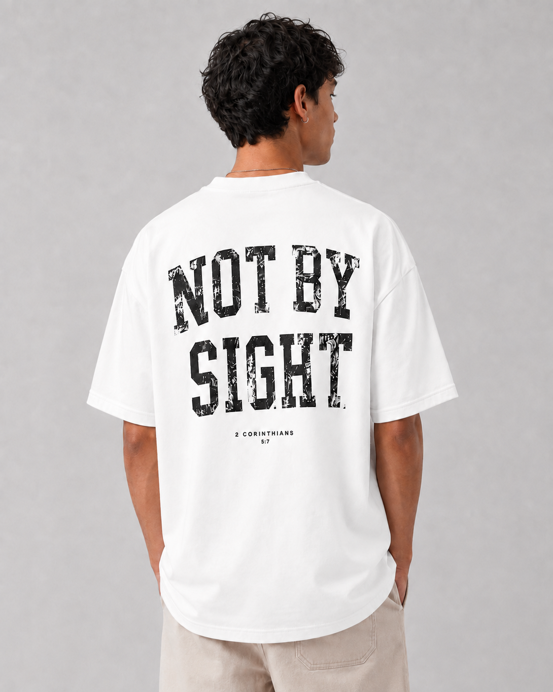 Not By Sight Oversized Cotton Tee